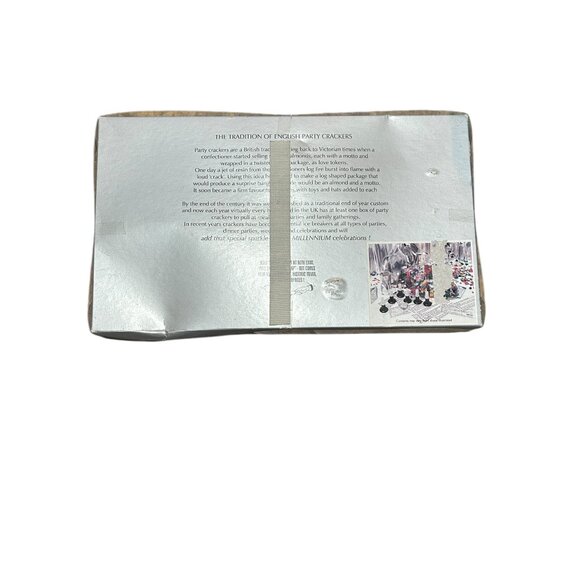 Y2K New Year’s Eve Crackers & Party Horns Set Silver Sparkle Year 2000 Theme New - Picture 2 of 6